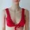 Red Tie Front Top