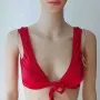 Red Tie Front Top