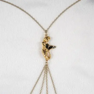 Rhine Maiden - Gold Siren Song Necklace and Nipple Jewelry