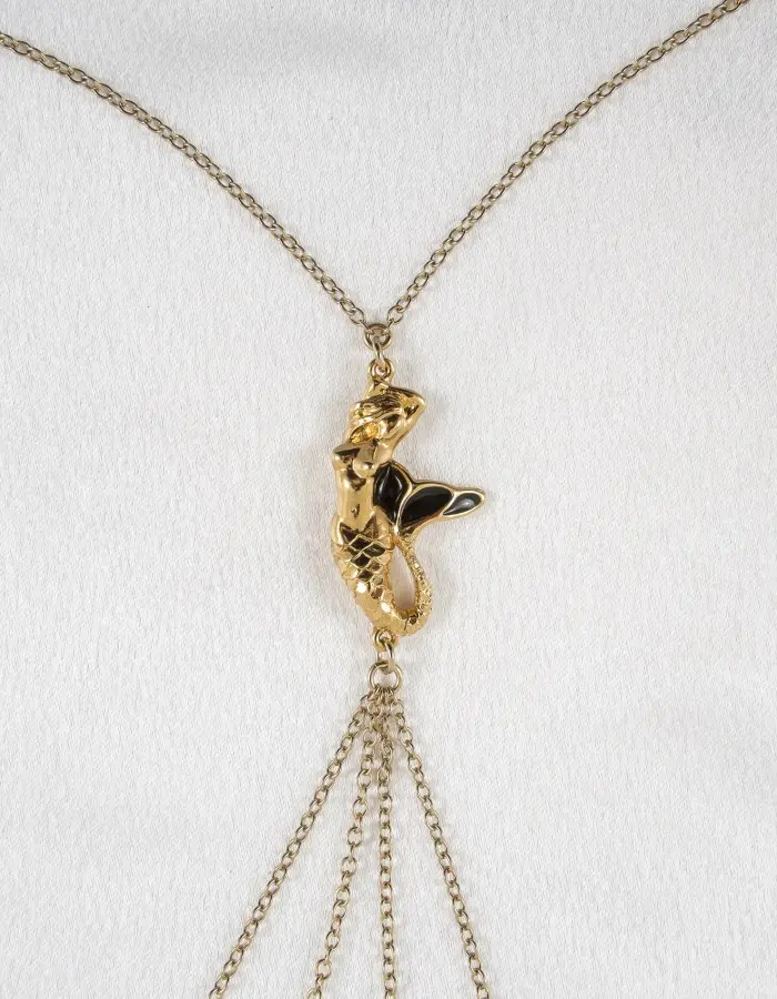 Rhine Maiden - Gold Siren Song Necklace and Nipple Jewelry