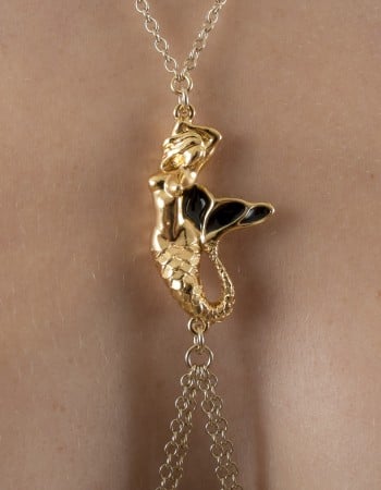 Rhine Maiden - Gold Siren Song Necklace and Nipple Jewelry