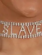 Rhinestone Slave Choker