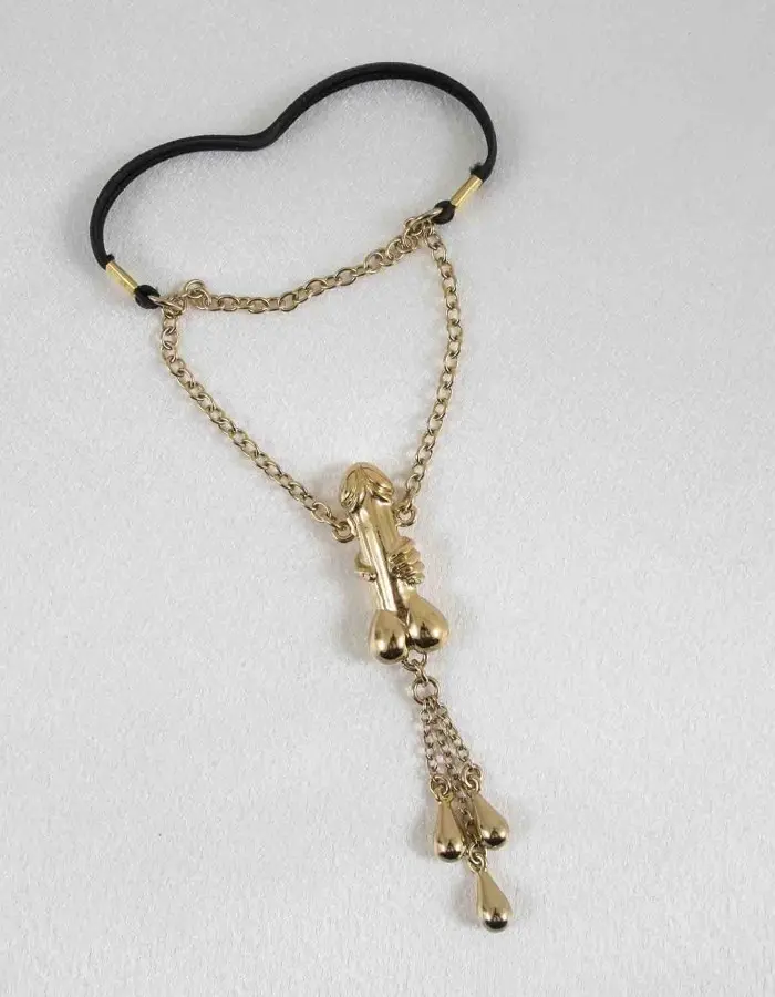 Rockstar - Penis Bracelet with Gold Penis Charm