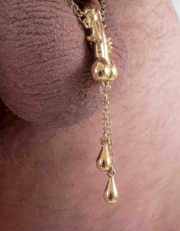 Rockstar - Penis-Armband mit goldenem Penis-Charm