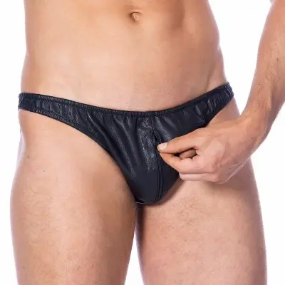 Romeo Conquers Juliet - Leather Zipper Briefs