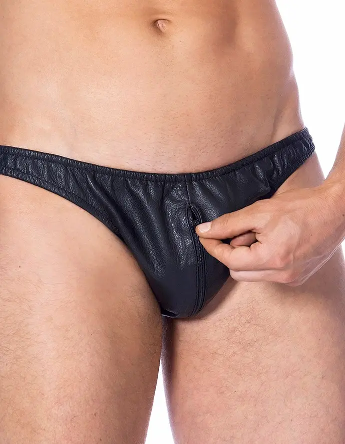 Romeo Conquers Juliet - Leather Zipper Briefs