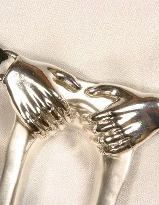 Rosa - Crotchless G-String Panty with Sterling Silver Clitoral Jewelry