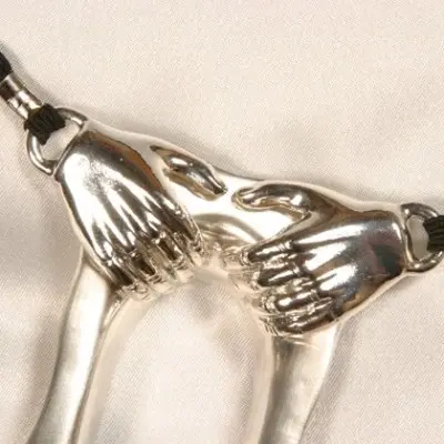 Rosa - Crotchless G-String Panty with Sterling Silver Clitoral Jewelry