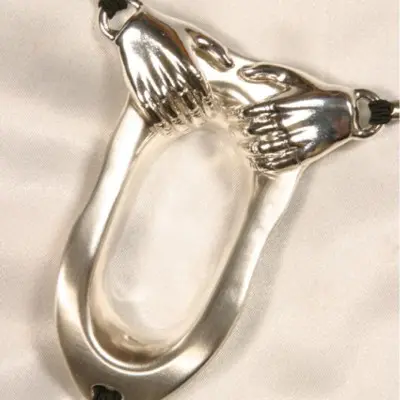 Rosa - Crotchless G-String Panty with Sterling Silver Clitoral Jewelry