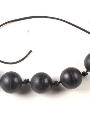 Rubber Anal Beads-Five 1.65 Inch Balls