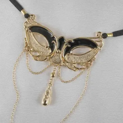 We Lived for Love and Lust - Women's Love Mask of Venice G-String with Pendant in Gold