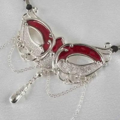We Danced Our Youth - Women's Love Mask of Venice G-String with Pendant in Silver