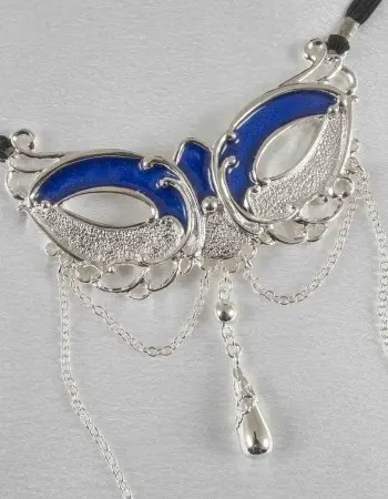 We Danced Our Youth - Women's Love Mask of Venice G-String with Pendant in Silver