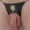 Wellington - Men's Lions Head Leather G-String in Gold