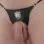 Shaka Zulu - Men's Lions Head Leather G-String in Silver