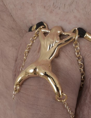 Safety Blitz - Men's Gold Woman Shaft Penis Chain