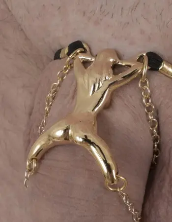Safety Blitz - Men's Gold Woman Shaft Penis Chain