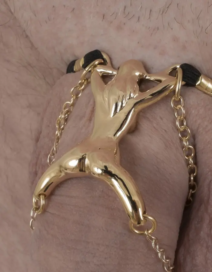 Safety Blitz - Men's Gold Woman Shaft Penis Chain