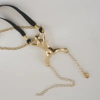 Safety Blitz - Men's Gold Woman Shaft Penis Chain