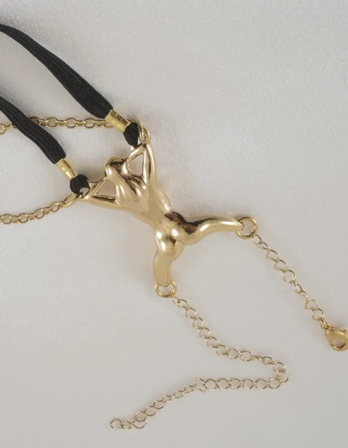 Safety Blitz - Men's Gold Woman Shaft Penis Chain