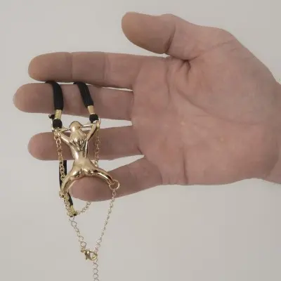 Safety Blitz - Men's Gold Woman Shaft Penis Chain