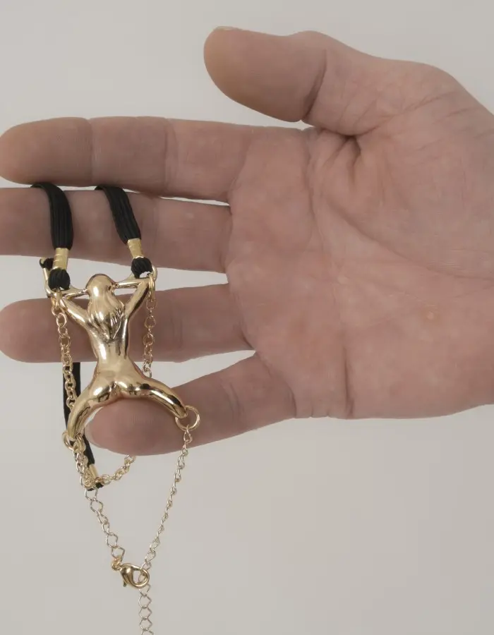 Safety Blitz - Men's Gold Woman Shaft Penis Chain