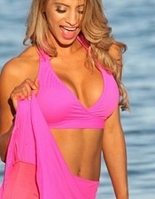 San Elio Beach - Flirty Skirted Halter Bikini Bathing Suit