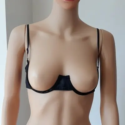 Satin Underwire Open Cup Bra