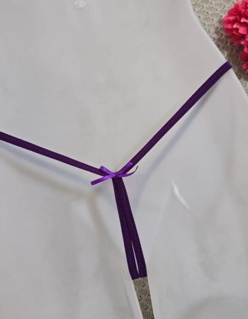 Satyrina - String à bretelles en dentelle papillon