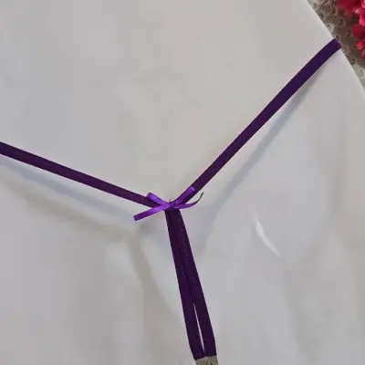 Satyrina - Strappy G-String Thong Panty in Butterfly Lace