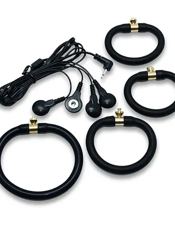 Set of 4 Conductive Electro Sex Rings