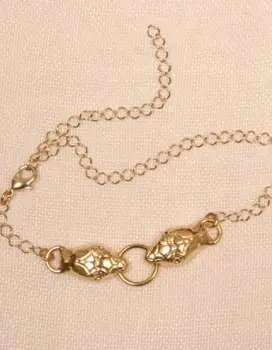 Set - Serpent Penis Chain Bracelet in Gold