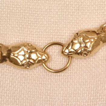 Set - Serpent Penis Chain Bracelet in Gold