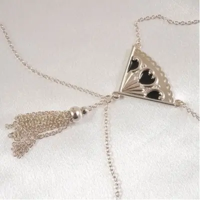 Sevilla - Silver Necklace with Non-Piercing Nipple Rings