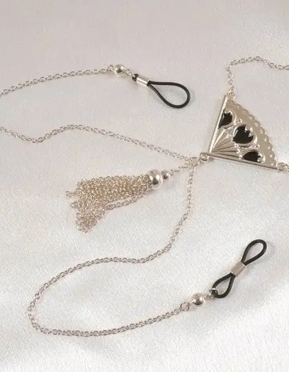 Sevilla - Silver Necklace with Non-Piercing Nipple Rings