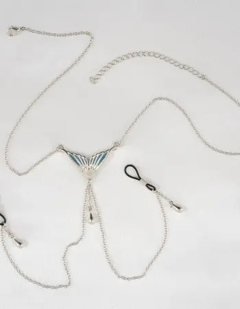 Sexy Ariel - Silver Nymph Necklace with Nipple Rings