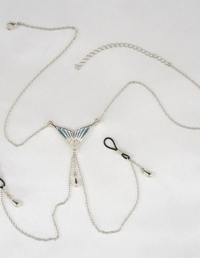 Sexy Ariel - Silver Nymph Necklace with Nipple Rings