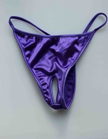 Sexy of Hollywood - Satin-Tangahöschen ohne Schritt