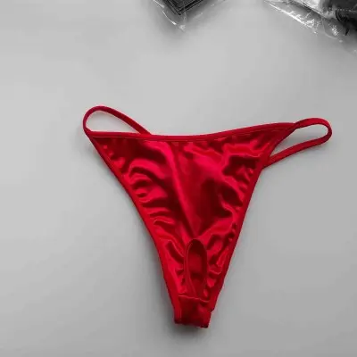 Sexy of Hollywood - Satin Crotchless Thong Panty