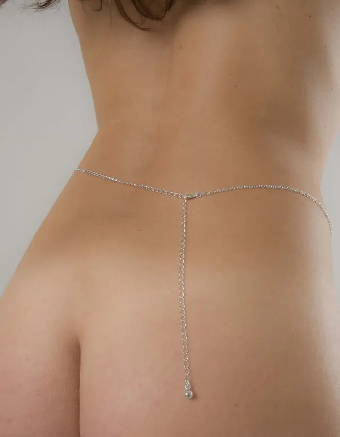 Shadows of the Night - Silver Moonlight Cameo Waist Chain