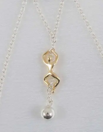 Shake It Off - Impatient Desire G-String with Pendant in Silver