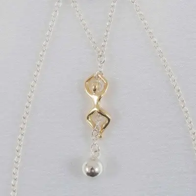 Shake It Off - Impatient Desire G-String with Pendant in Silver