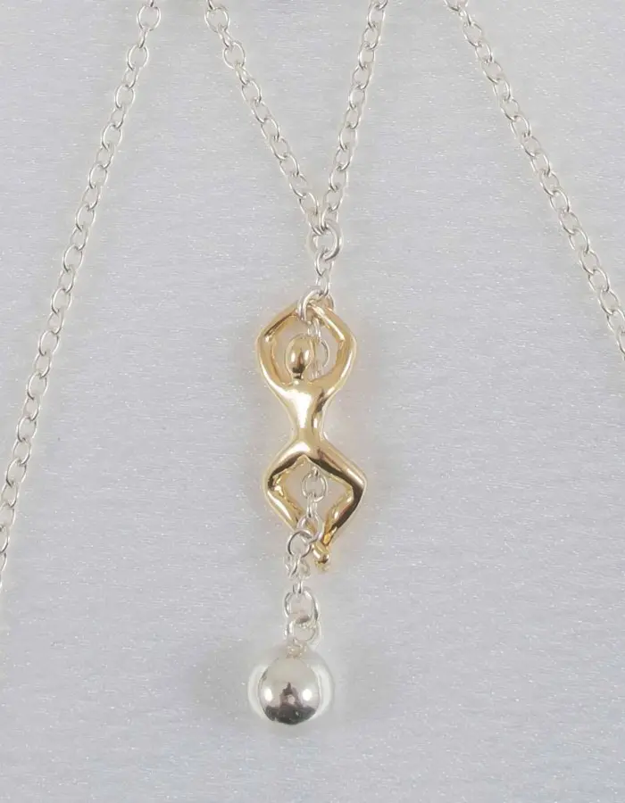 Shake It Off - Impatient Desire G-String with Pendant in Silver