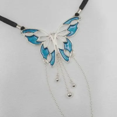 Shameless - Women’s Butterfly G-String with Pendants in Silver