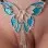 Shameless - Women’s Butterfly G-String with Pendants in Silver