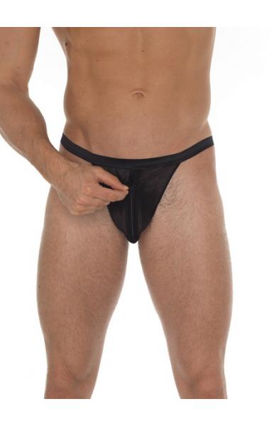 Sheer Zip Front G-String