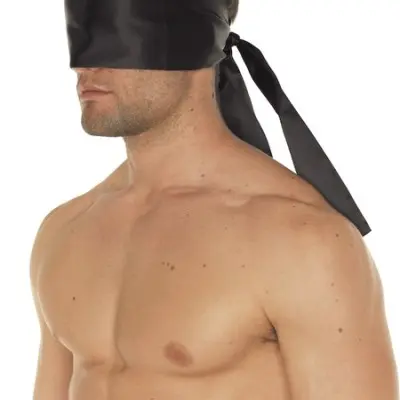 Silky Double Thick Black Blindfold