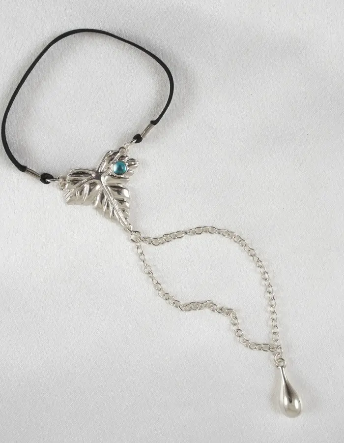 Silver Maple Sausage - Penis Jewelry With Autumn Foliage Charm