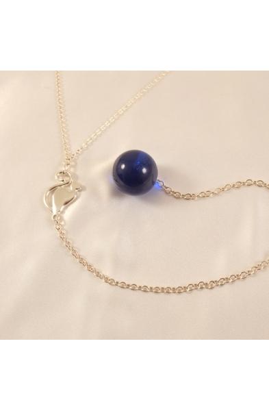 Sima Maoying - Women's Silver Waist Chain with Cat and Insertable Blue Orb