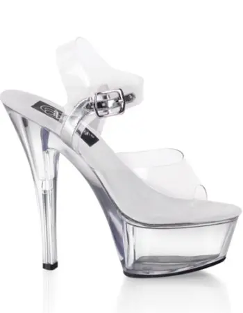 Sexy Shoes - Sky 7-inch Clear Spike Heel Sandal